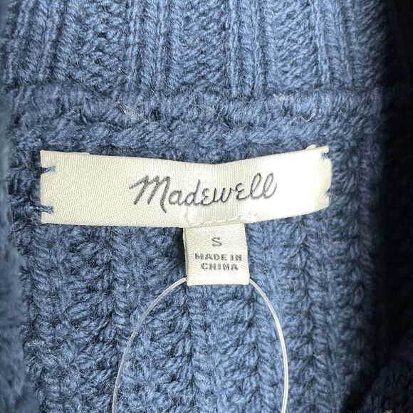 Madewell Navy and White Striped Turtleneck Sweater - Picture 13 of 16